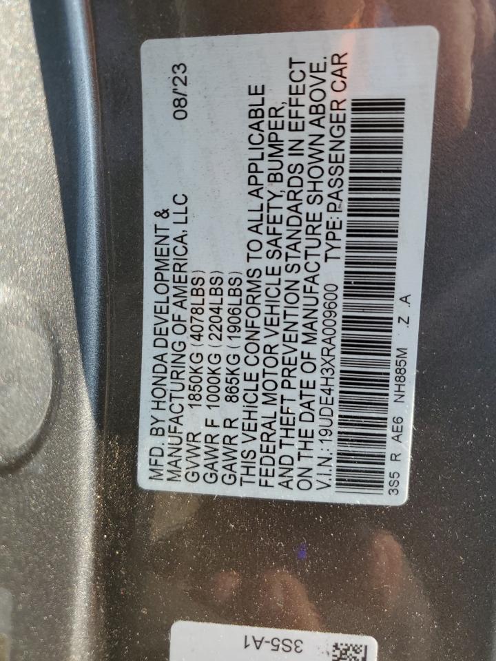 2024 ACURA INTEGRA A-SPEC VIN:19UDE4H3XRA009600