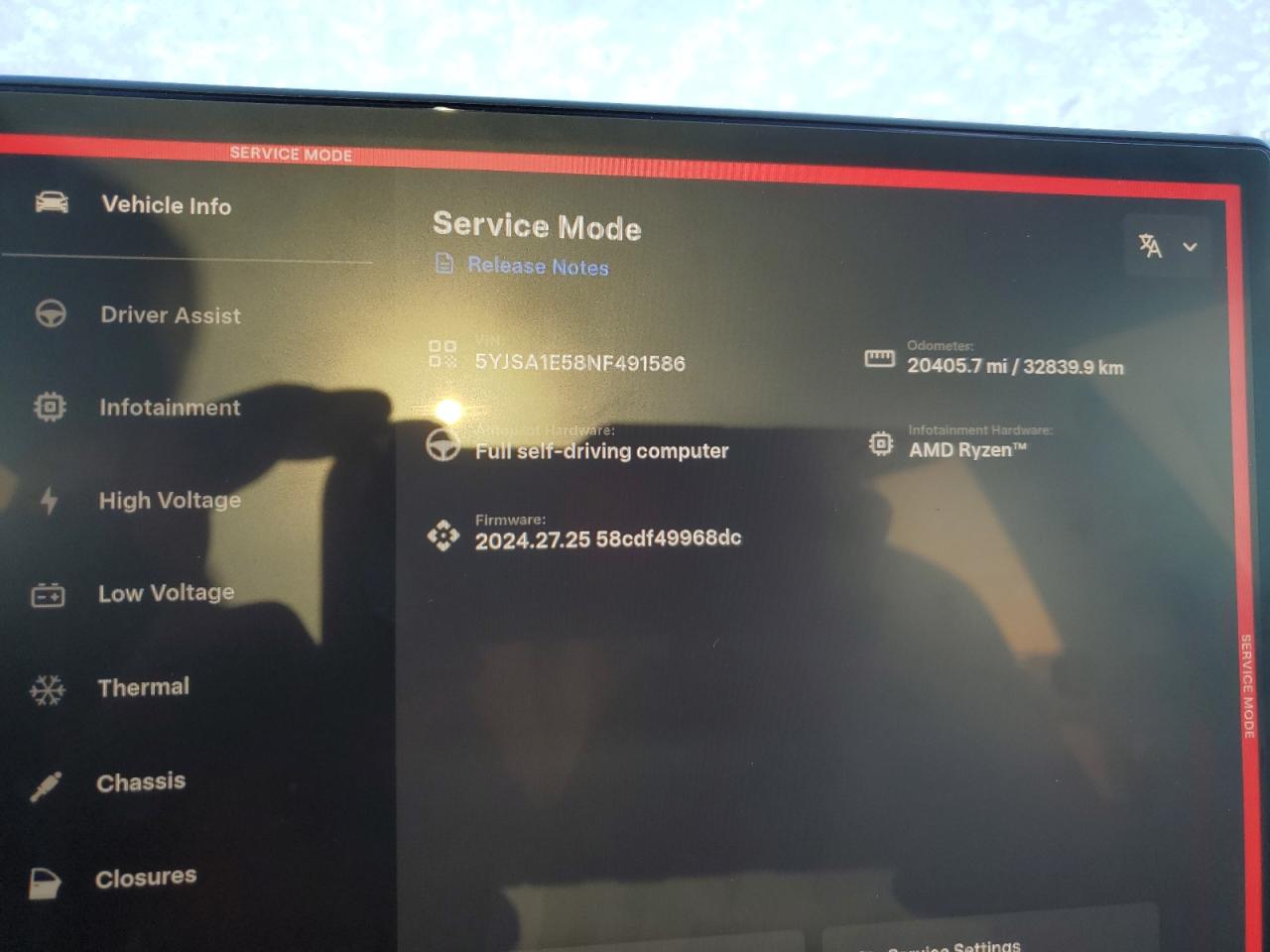 2022 TESLA MODEL S  VIN:5YJSA1E58NF491586