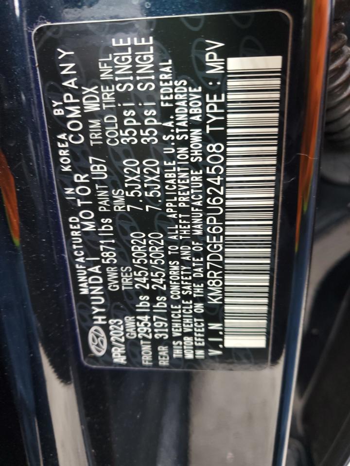 2023 HYUNDAI PALISADE CALLIGRAPHY VIN:KM8R7DGE6PU624508