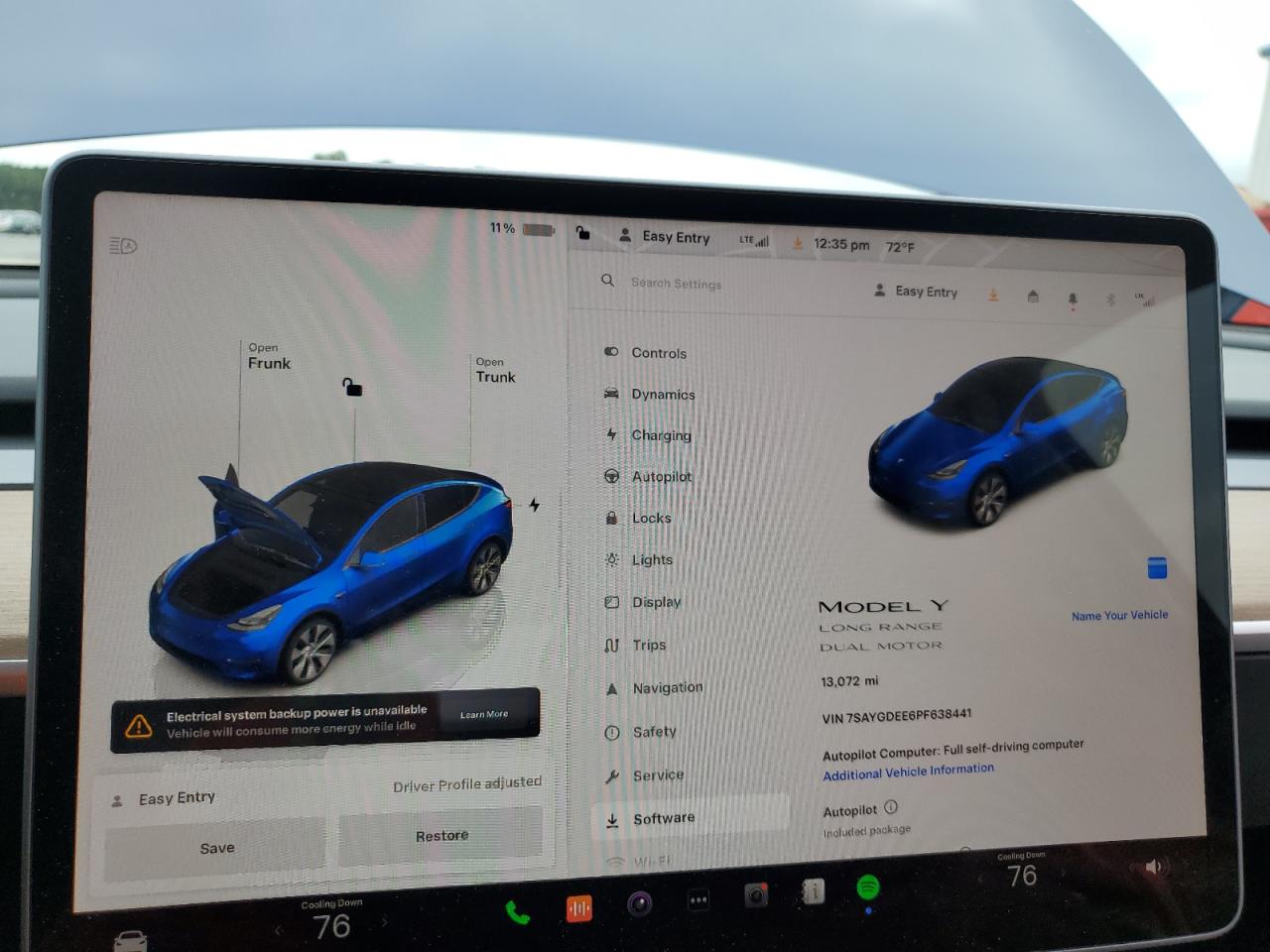 2023 TESLA MODEL Y  VIN:7SAYGDEE6PF638441