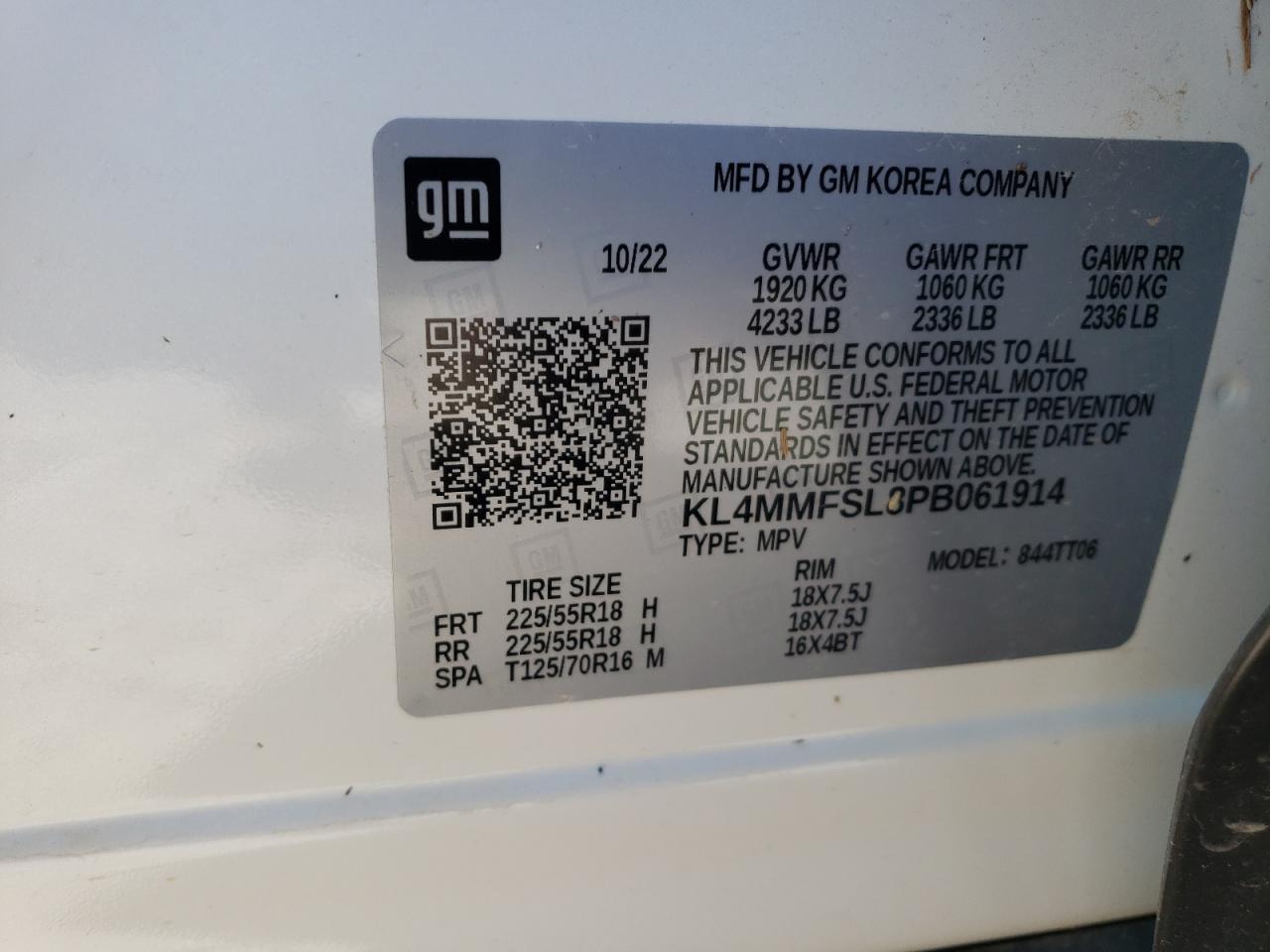 2023 BUICK ENCORE GX ESSENCE VIN:KL4MMFSL8PB061914