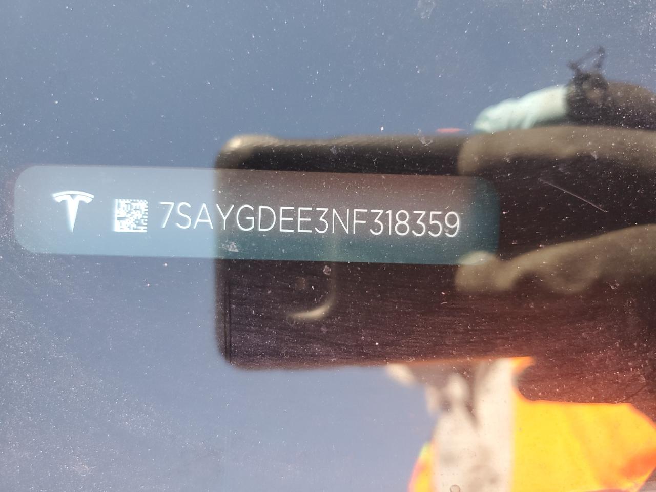 2022 TESLA MODEL Y  VIN:7SAYGDEE3NF318359