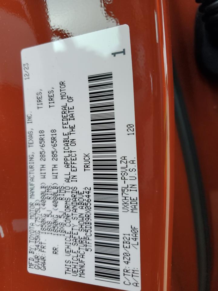 2024 TOYOTA TUNDRA CREWMAX LIMITED VIN:5TFPC5DB9RX056442