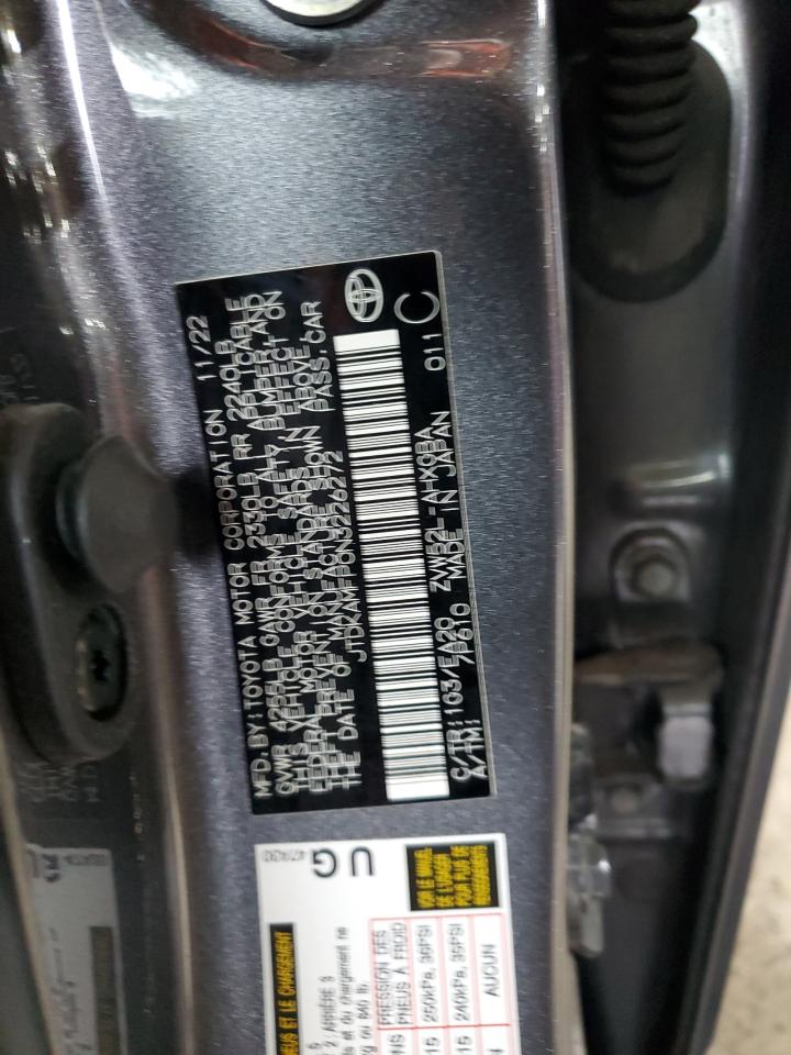 2022 TOYOTA PRIUS PRIME LE VIN:JTDKAMFP0N3226272