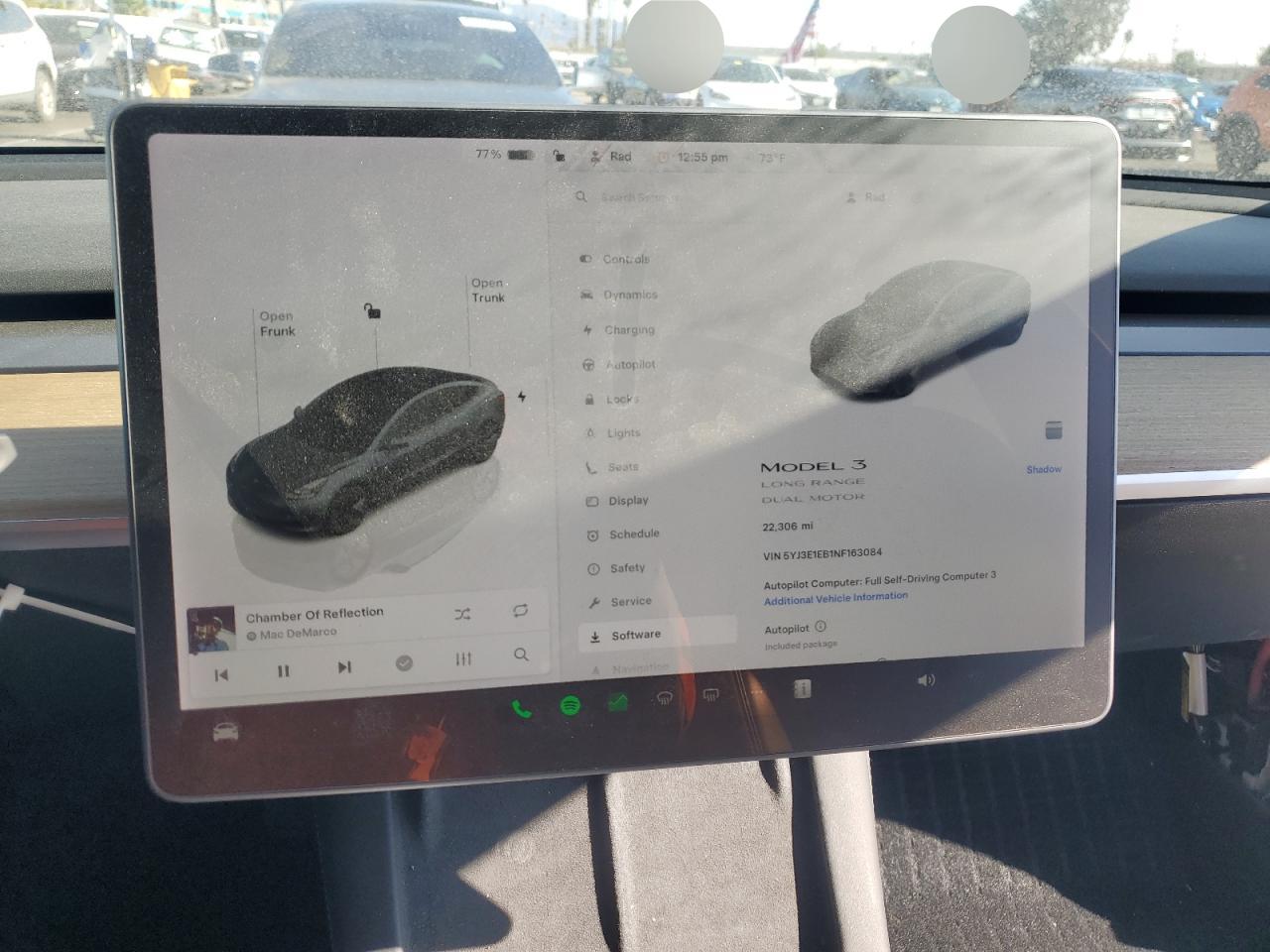 2022 TESLA MODEL 3  VIN:5YJ3E1EB1NF163084
