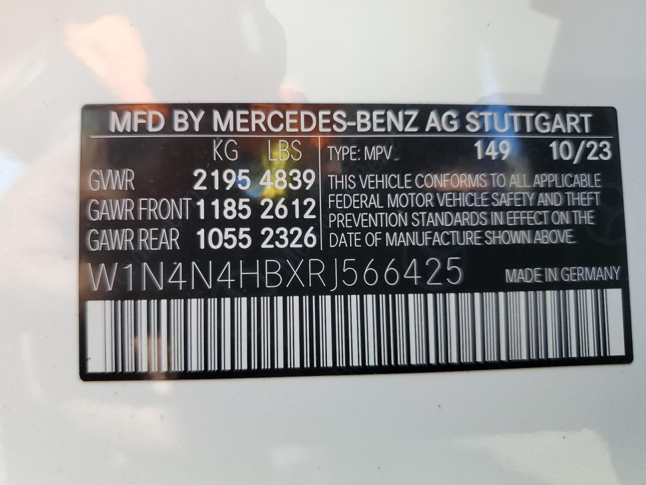 2024 MERCEDES-BENZ GLA 250 4MATIC VIN:W1N4N4HBXRJ566425