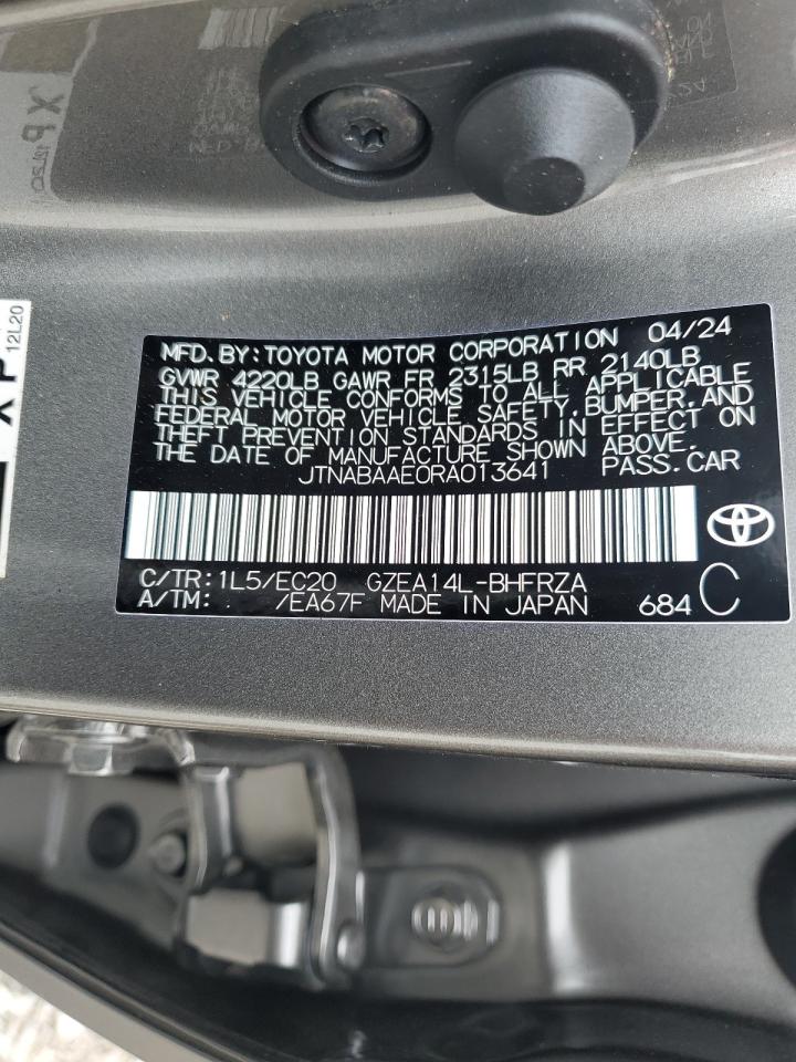 2024 TOYOTA GR COROLLA CORE VIN:JTNABAAE0RA013641