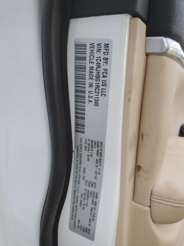 2024 JEEP GRAND CHEROKEE LIMITED VIN:1C4RJHBG1RC211345