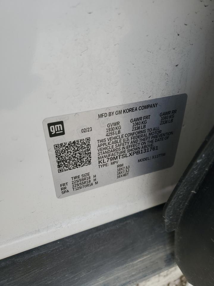 2023 CHEVROLET TRAILBLAZER RS VIN:KL79MTSLXPB131761