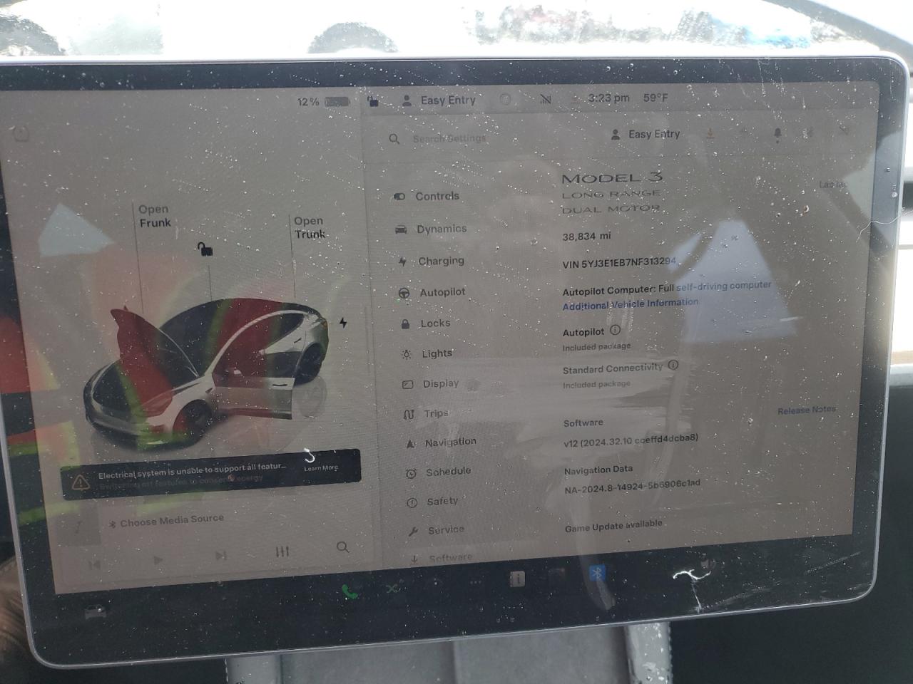 2022 TESLA MODEL 3  VIN:5YJ3E1EB7NF313294