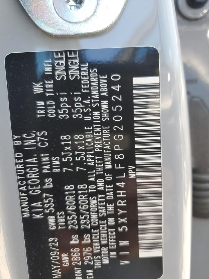 2023 KIA SORENTO EX VIN:5XYRH4LF8PG205240
