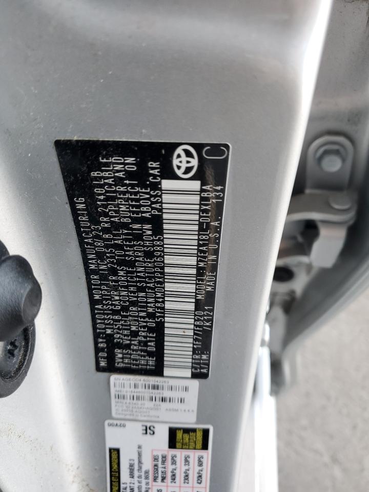 2023 TOYOTA COROLLA LE VIN:5YFB4MDEXPP069885