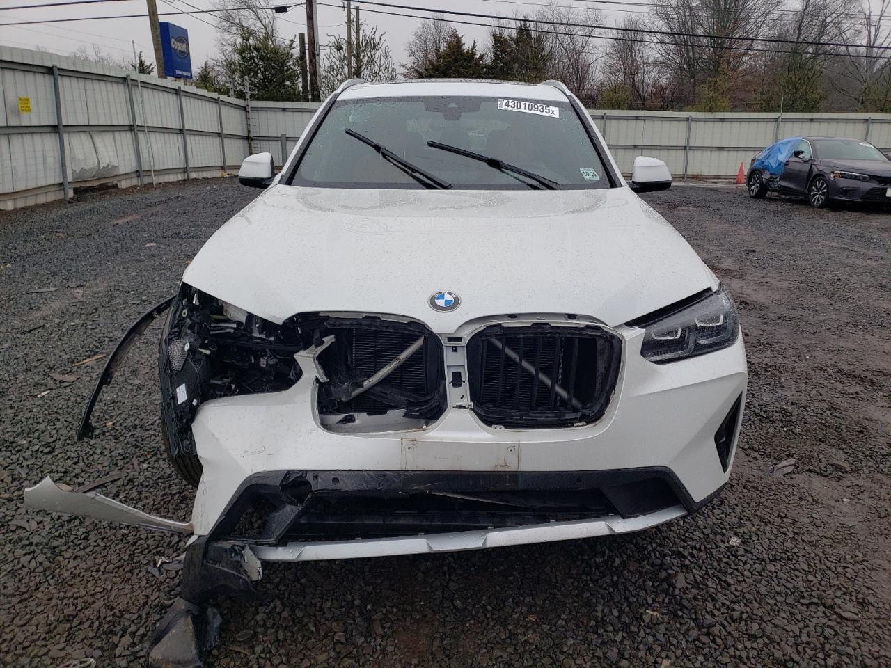 2022 BMW X3 XDRIVE30I VIN:5UX53DP08N9K14519