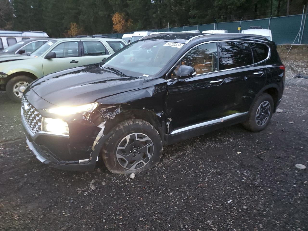 2022 HYUNDAI SANTA FE BLUE VIN:KM8S2DA11NU057188