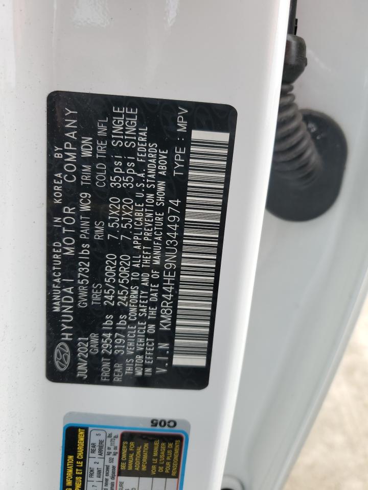 2022 HYUNDAI PALISADE SEL VIN:KM8R44HE9NU344974