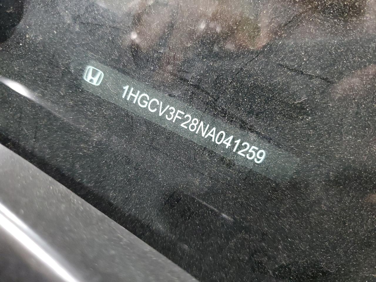2022 HONDA ACCORD HYBRID SPORT VIN:1HGCV3F28NA041259