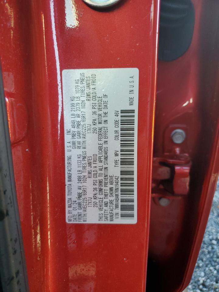 2024 MAZDA CX-50 SELECT VIN:7MMVABAM7RN194042