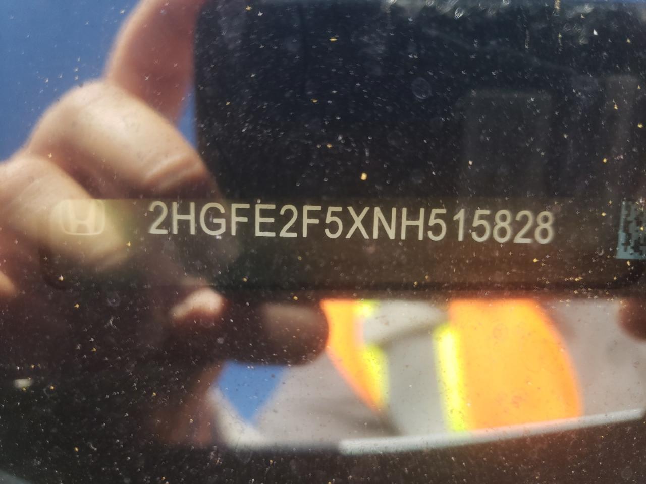 2022 HONDA CIVIC SPORT VIN:2HGFE2F5XNH515828