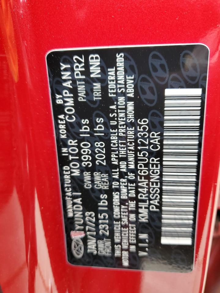 2023 HYUNDAI ELANTRA N LINE VIN:KMHLR4AF6PU512356