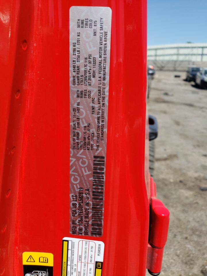 2023 JEEP GLADIATOR MOJAVE VIN:1C6JJTEG0PL582819