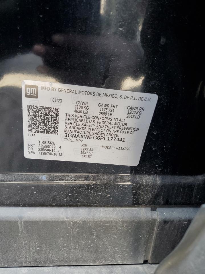 2023 CHEVROLET EQUINOX RS VIN:3GNAXWEG6PL177441