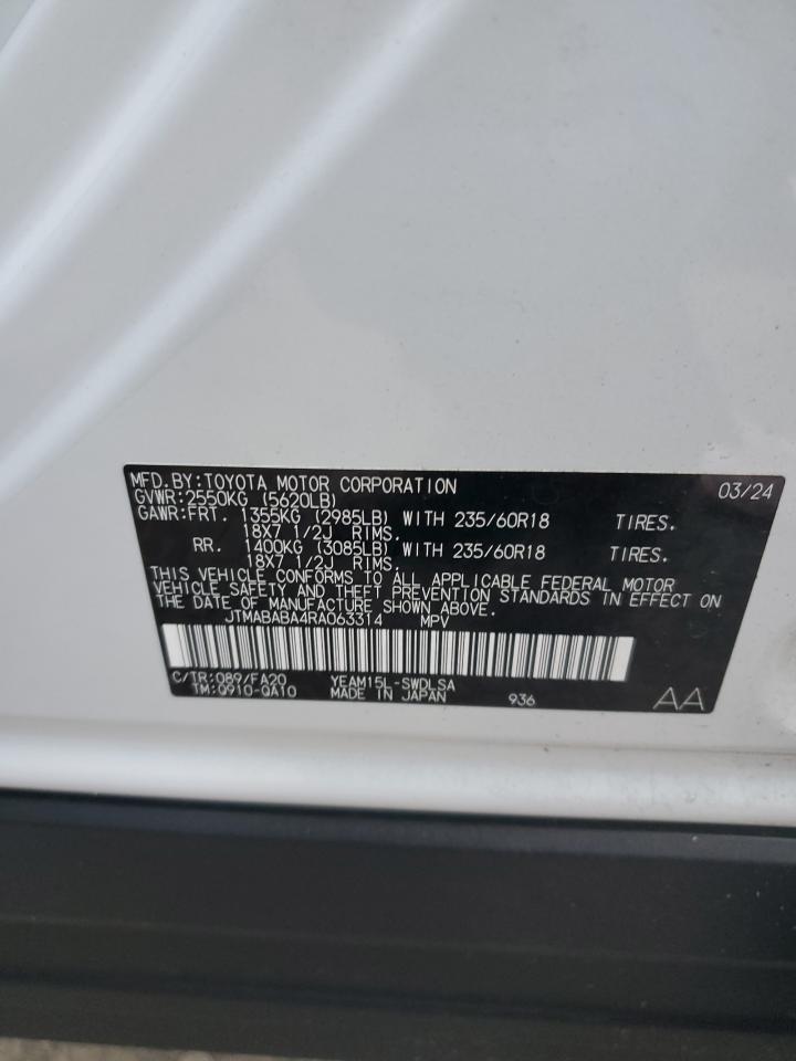 2024 SUBARU SOLTERRA PREMIUM VIN:JTMABABA4RA063314