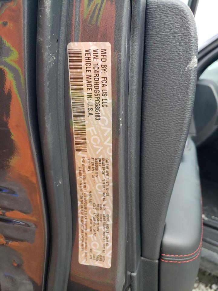 2023 DODGE DURANGO GT VIN:1C4RDHDG6PC686183