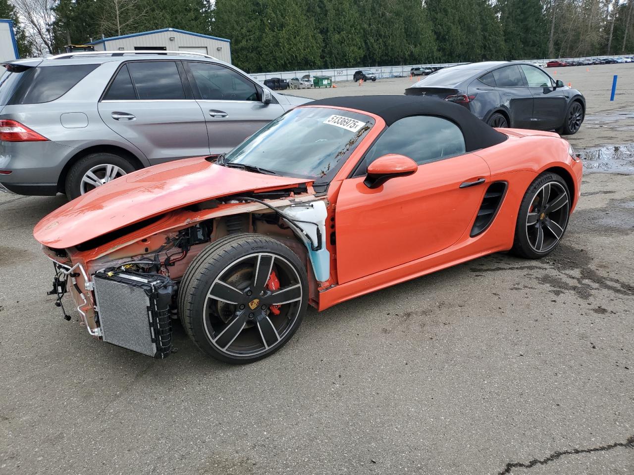 2022 PORSCHE BOXSTER S VIN:WP0CB2A85NS221192