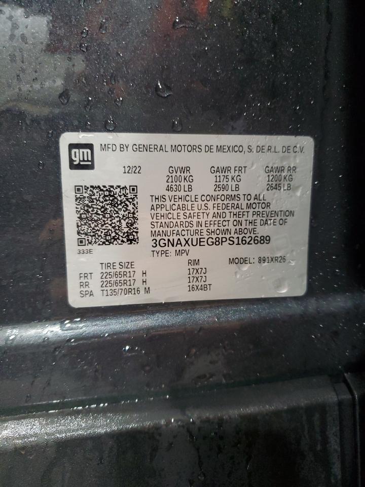 2023 CHEVROLET EQUINOX LT VIN:3GNAXUEG8PS162689