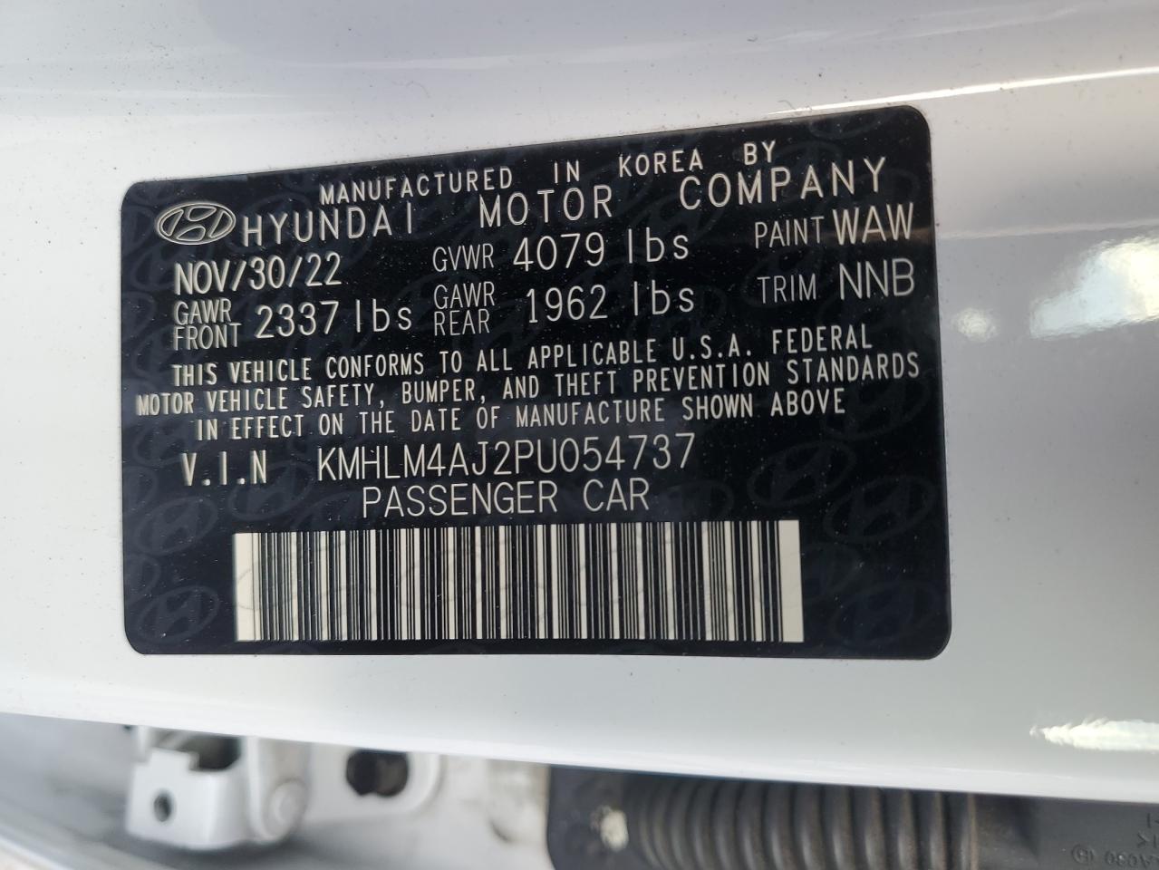 2023 HYUNDAI ELANTRA BLUE VIN:KMHLM4AJ2PU054737