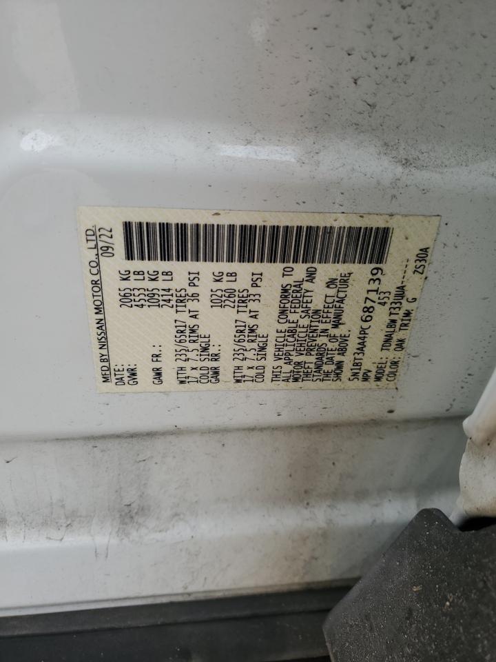 2023 NISSAN ROGUE S VIN:5N1BT3AA4PC687139