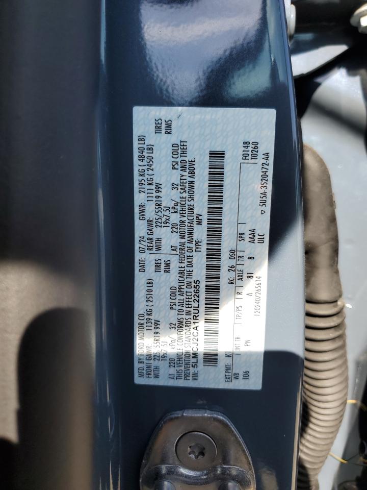 2024 LINCOLN CORSAIR RESERVE VIN:5LMCJ2CA1RUL22655