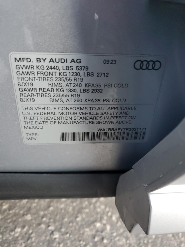 2024 AUDI Q5 PREMIUM PLUS 40 VIN:WA1BBAFY7R2021171
