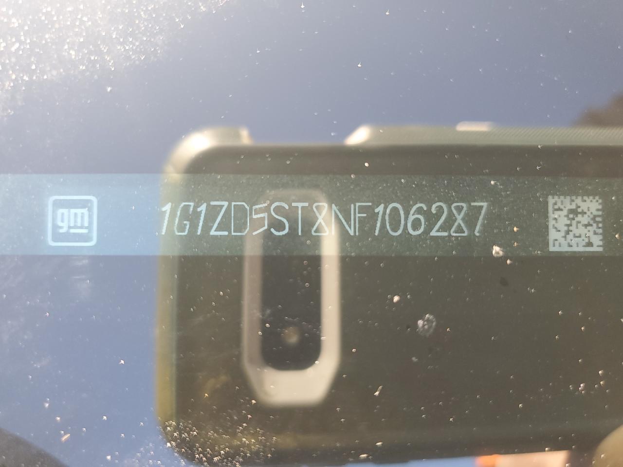 2022 CHEVROLET MALIBU LT VIN:1G1ZD5ST8NF106287