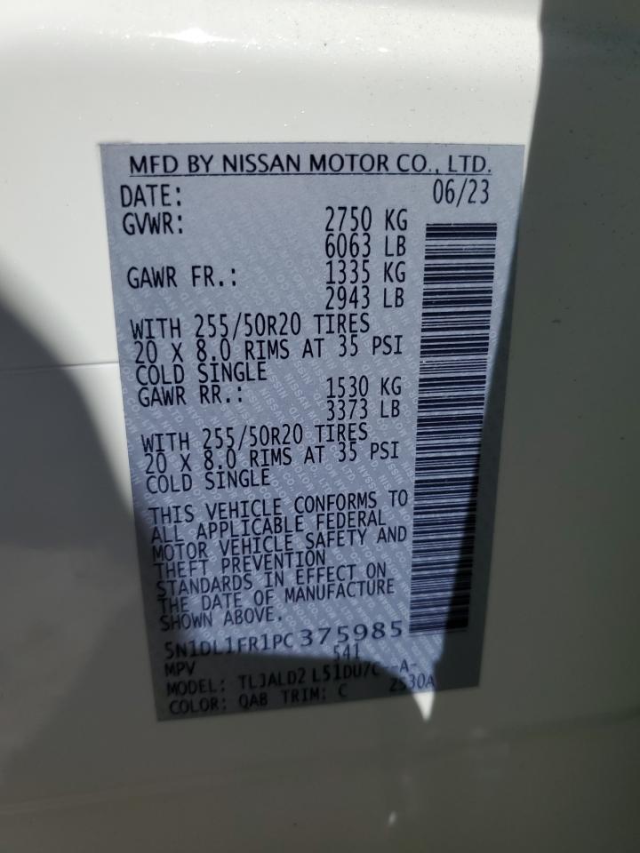 2023 INFINITI QX60 LUXE VIN:5N1DL1FR1PC375985