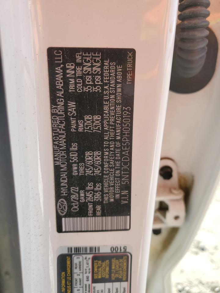 2023 HYUNDAI SANTA CRUZ SEL VIN:5NTJCDAE5PH050193