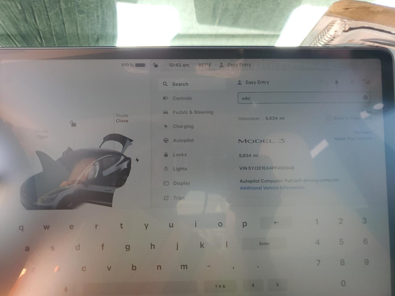 2023 TESLA MODEL 3  VIN:5YJ3E1EA4PF480948