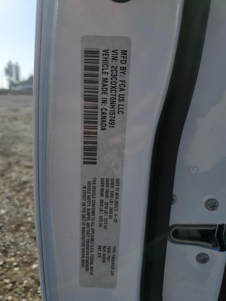 2022 DODGE CHARGER R/T VIN:2C3CDXCT6NH157491