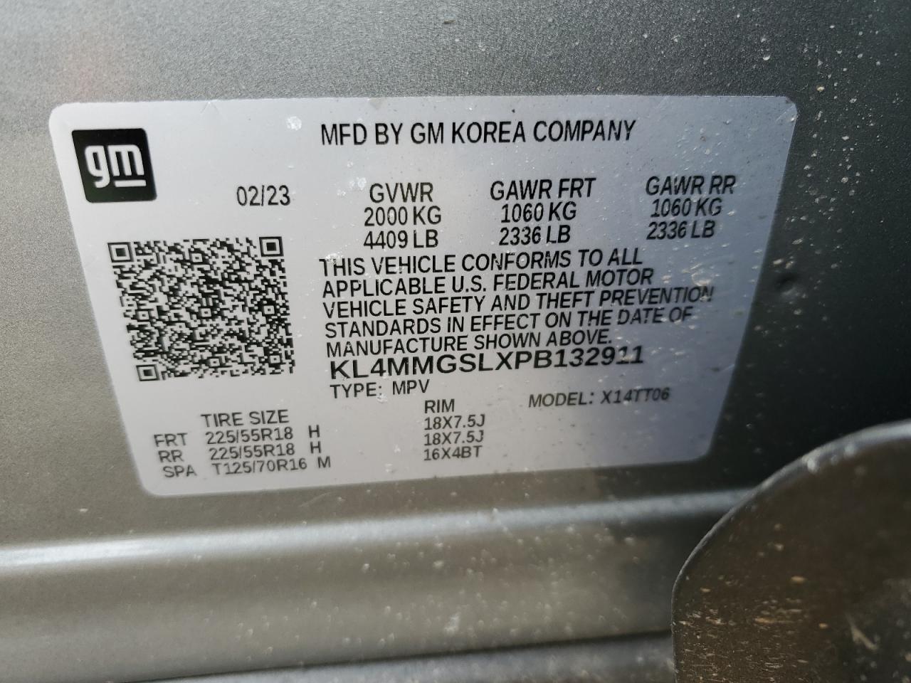 2023 BUICK ENCORE GX ESSENCE VIN:KL4MMGSLXPB132911