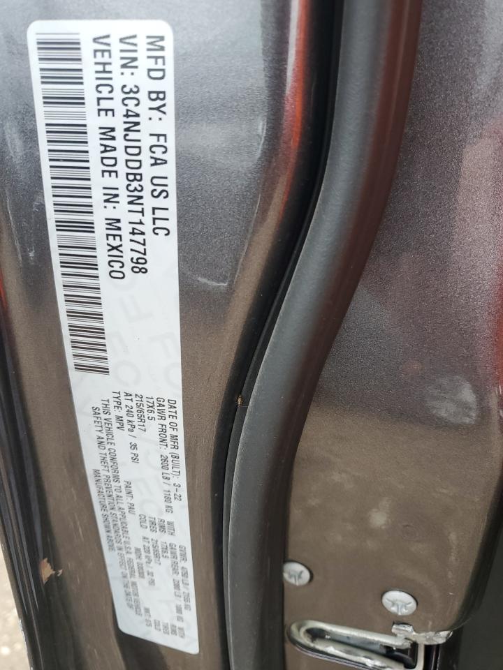 2022 JEEP COMPASS TRAILHAWK VIN:3C4NJDDB3NT147798