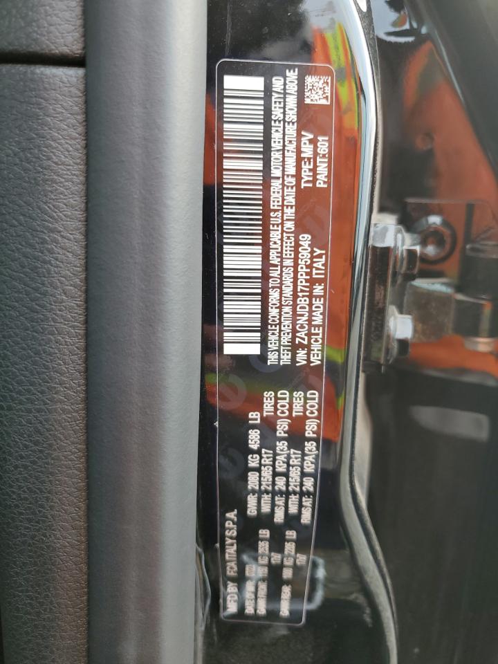 2023 JEEP RENEGADE LATITUDE VIN:ZACNJDB17PPP59049