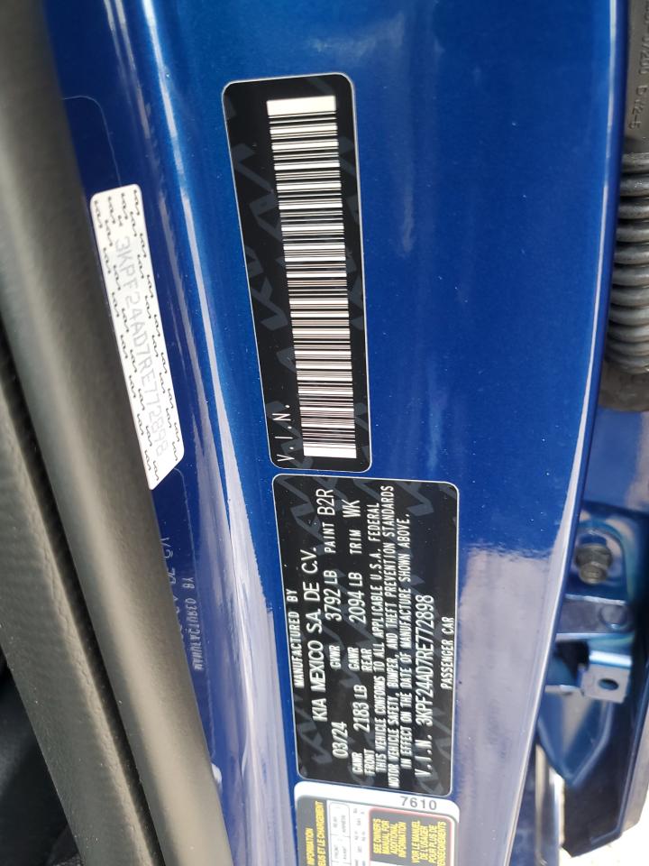 2024 KIA FORTE LX VIN:3KPF24AD7RE772898