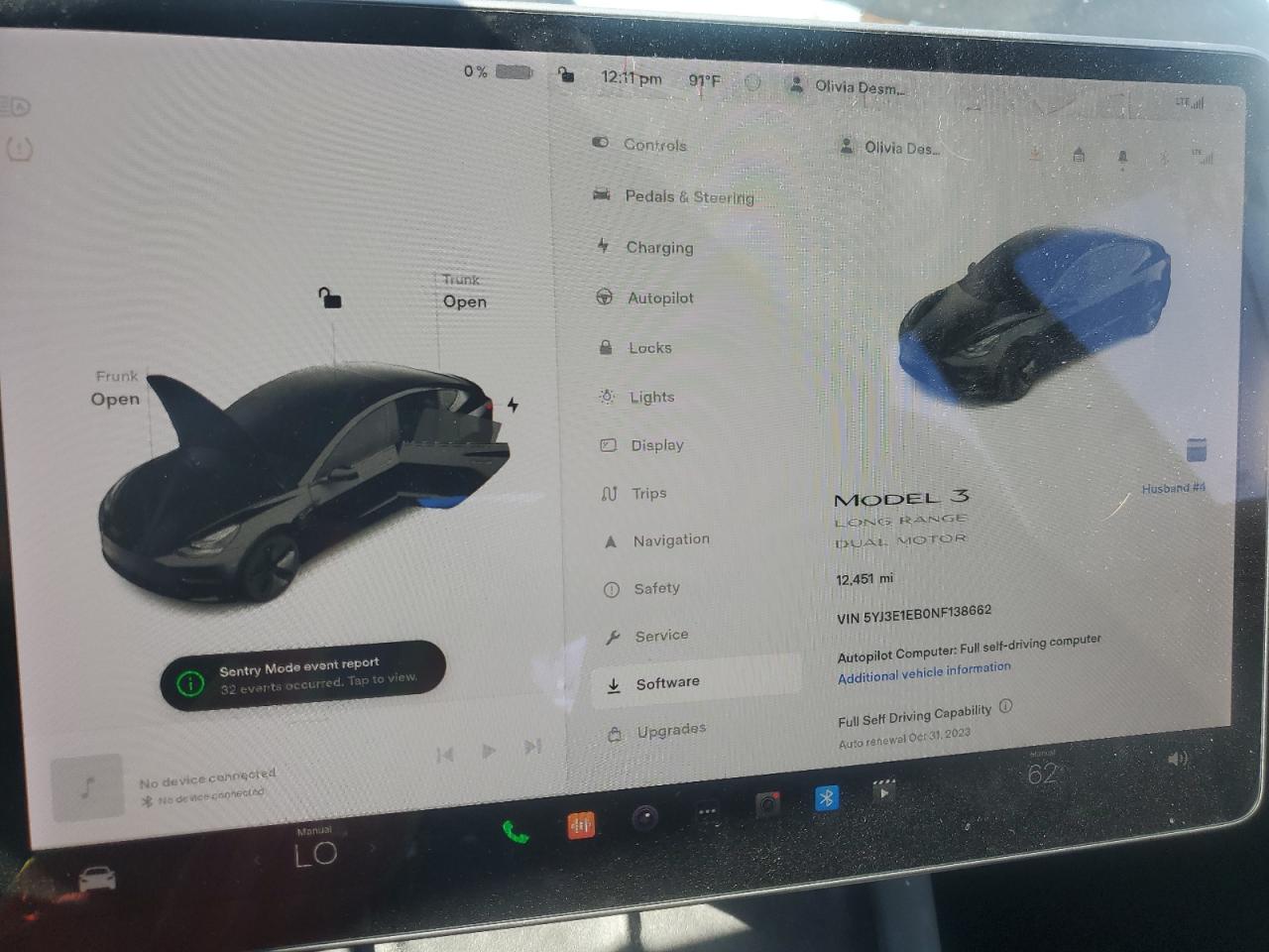 2022 TESLA MODEL 3  VIN:5YJ3E1EB0NF138662