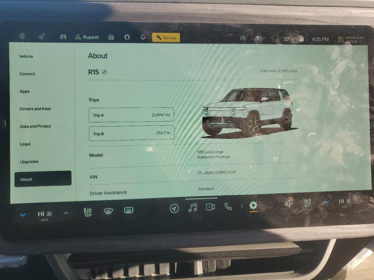 2024 RIVIAN R1S ADVENTURE VIN:7PDSGABA0RN031287