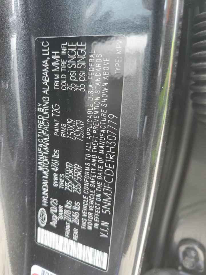 2024 HYUNDAI TUCSON SEL VIN:5NMJFCDE1RH307779
