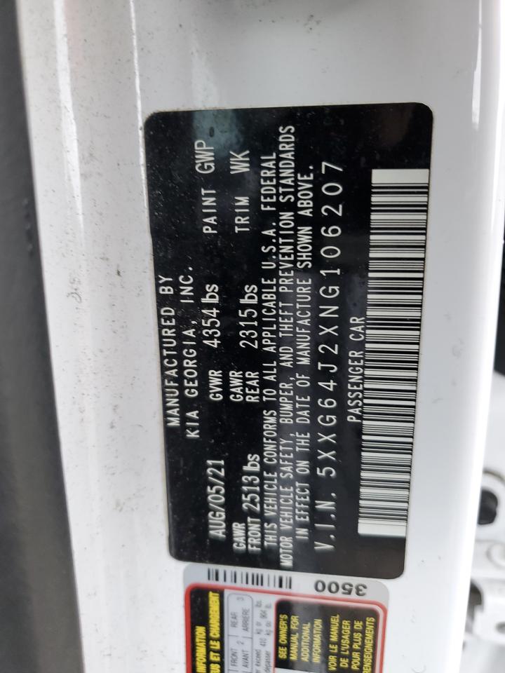 2022 KIA K5 GT LINE VIN:5XXG64J2XNG106207