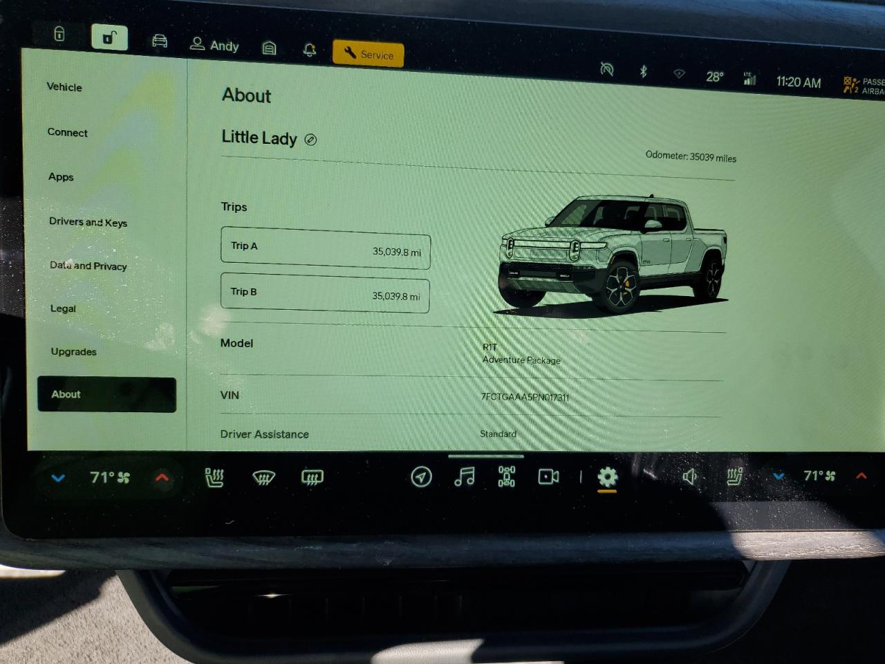 2023 RIVIAN R1T ADVENTURE VIN:7FCTGAAA5PN017311