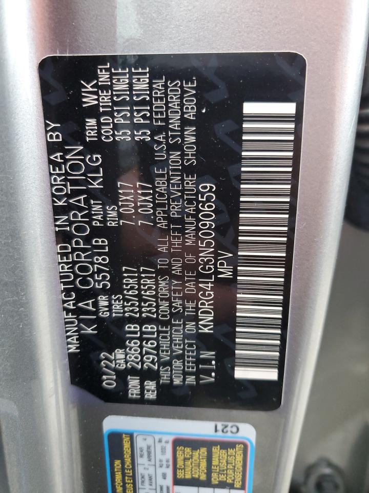 2022 KIA SORENTO S VIN:KNDRG4LG3N5090659