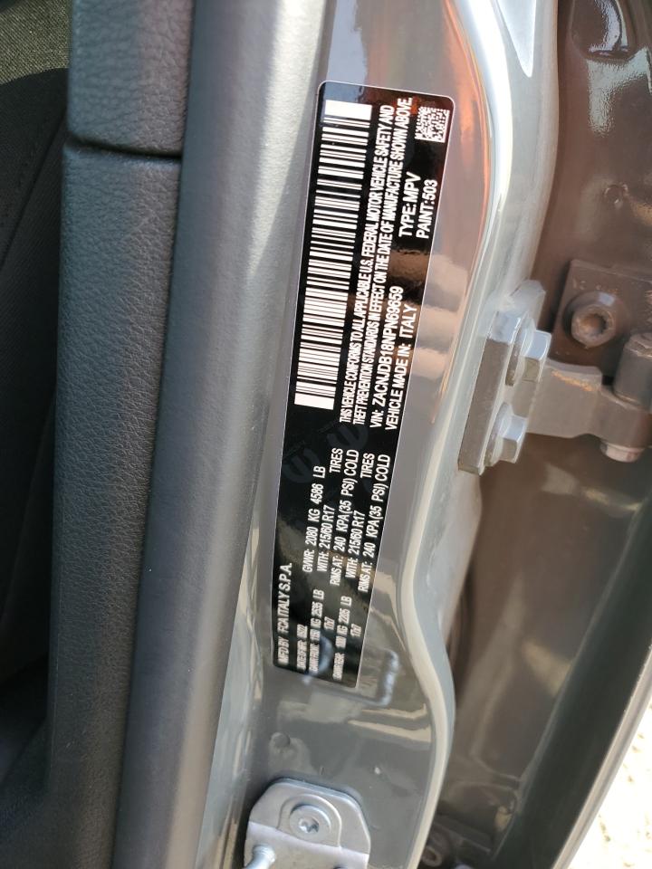 2022 JEEP RENEGADE LATITUDE VIN:ZACNJDB18NPN69659