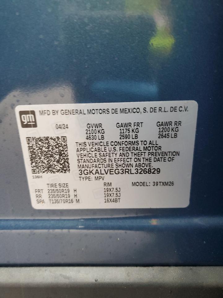 2024 GMC TERRAIN SLT VIN:3GKALVEG3RL326829